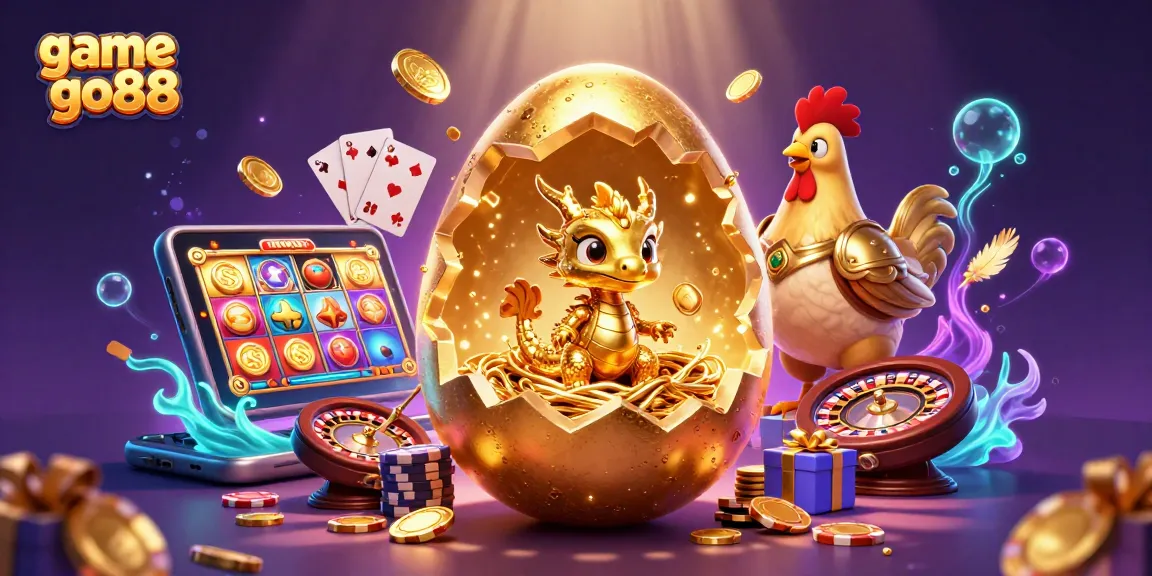 Enjoy thrilling gameplay with game go88 as a golden dragon guards poker chips in this vibrant casino scene.