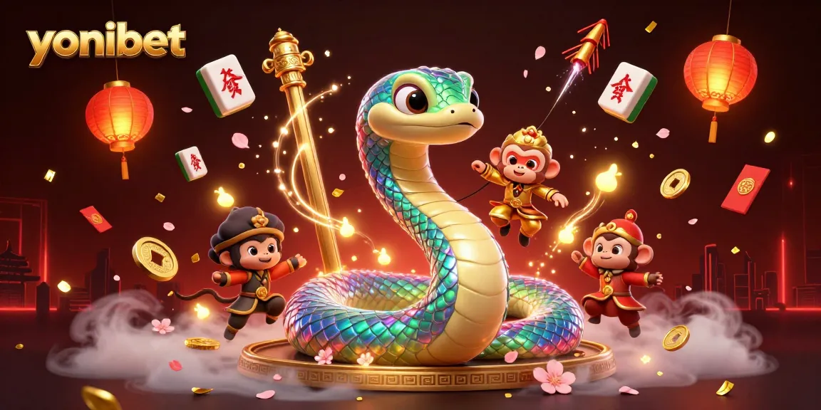 Experience gaming excitement with yonibet's vibrant casino scene featuring mystical characters and elements.