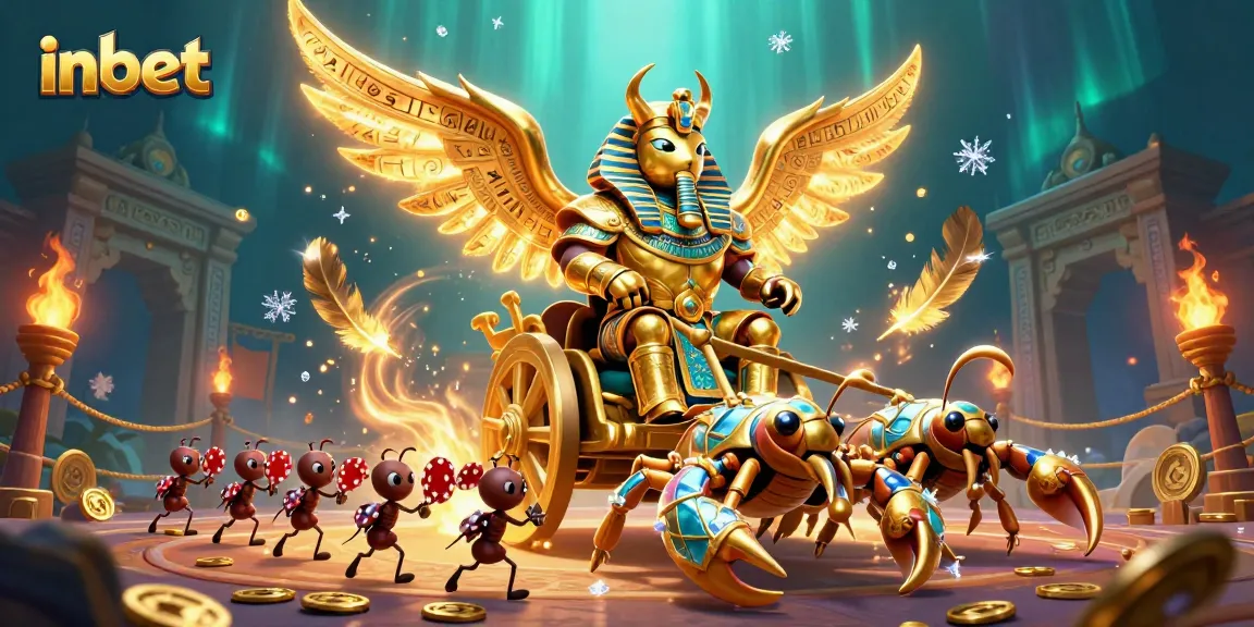 Win big with inbet as a golden beetle commands the casino scene full of excitement.