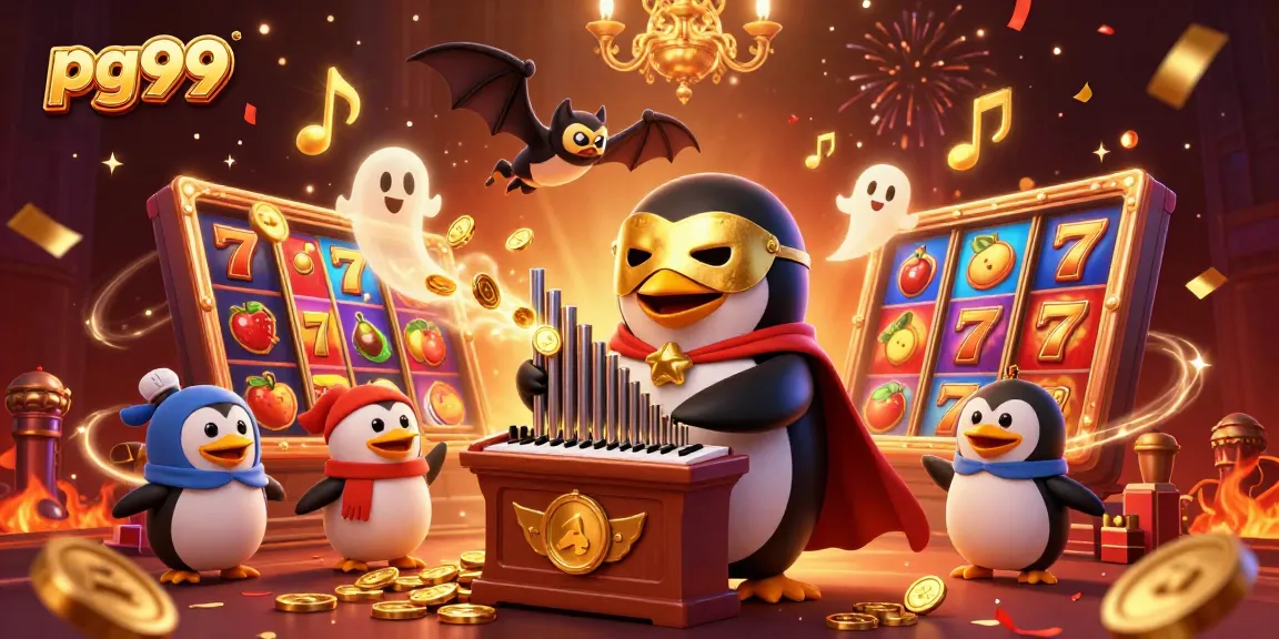 Experience fun winnings with pg99's vibrant slot games in a lively 3D casino scene.