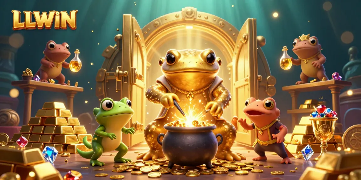 Experience magical winning adventures with LLWIN at this enchanting casino illustration.