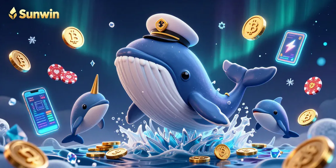 Experience thrilling adventures at Sunwin, featuring a whale in coins and playful dolphins with poker chips.