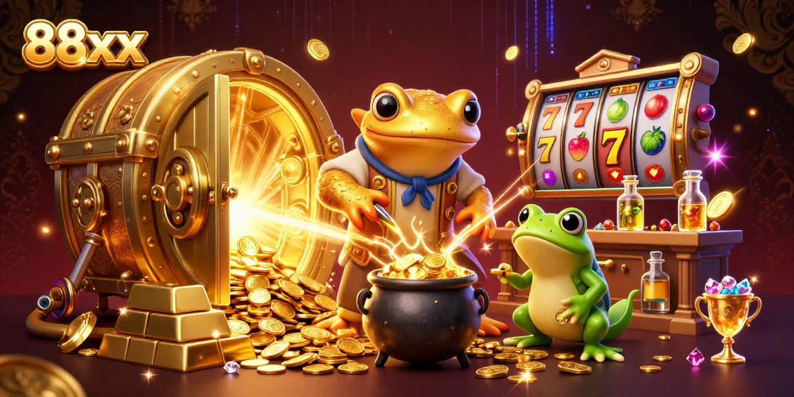 Engage with the vibrant 88xx casino scene as a giant golden salamander alchemist transforms base metals into golden riches.