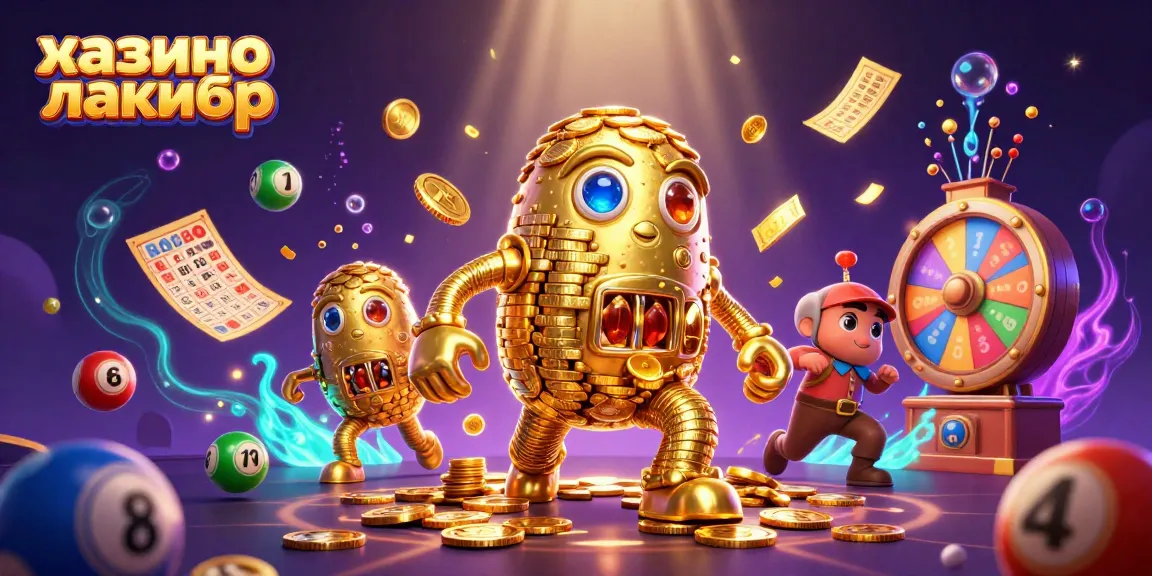 Engage with казино лакибир through a rich 3D animated scene filled with lottery excitement and vibrant elements.