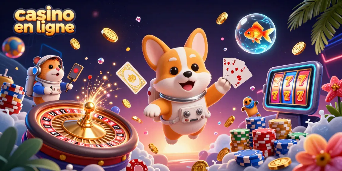 Jouez au casino en ligne avec un corgi astronaute et un hamster contrôleur dans un vaisseau spatial.