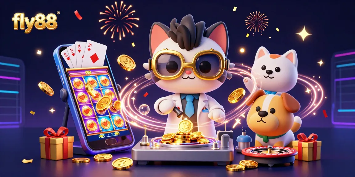 Engage with exciting slot games at fly88 with vibrant visuals and dynamic golden magic.
