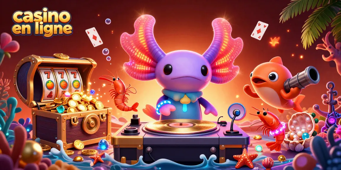 Découvrez le monde vibrant du casino en ligne avec des personnages animés et des éléments de jeu captivants.