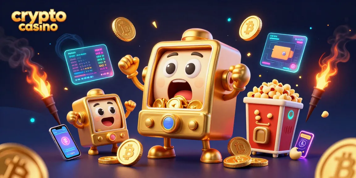 Gioca nel crypto casino e vinci con una slot machine d'oro che spara monete!