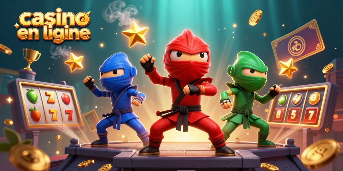 Jouez sur un casino en ligne dynamique avec des ninjas caméléons et des machines à sous animées.