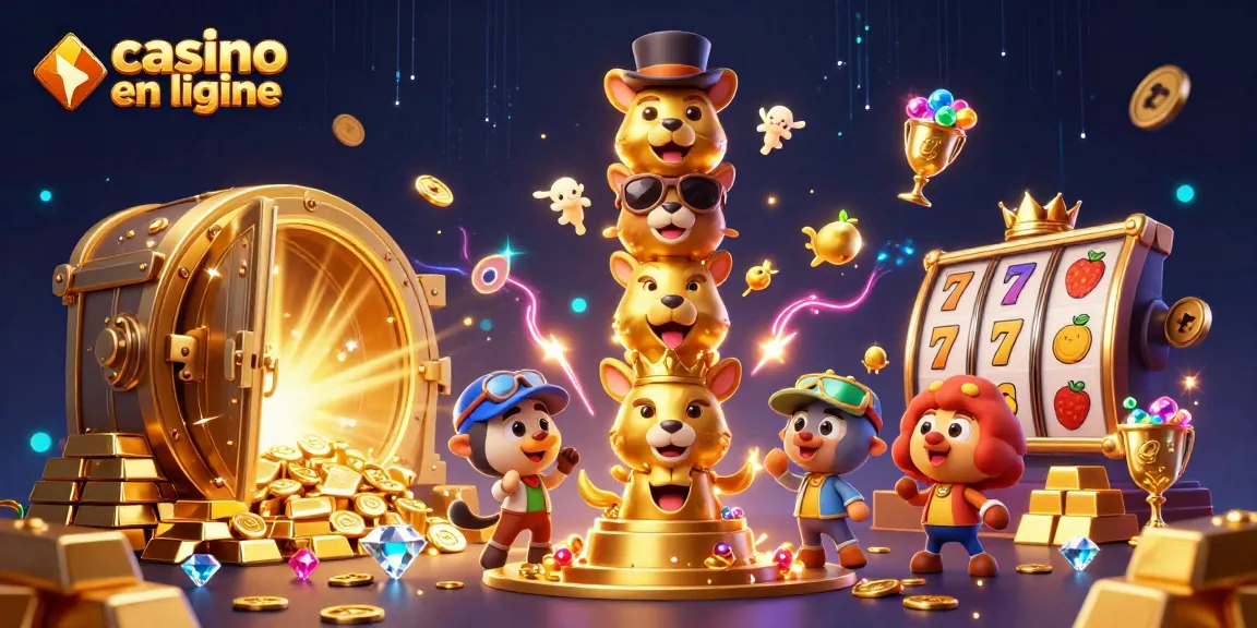 Plongez dans l'univers du casino en ligne avec notre illustration 3D captivante.