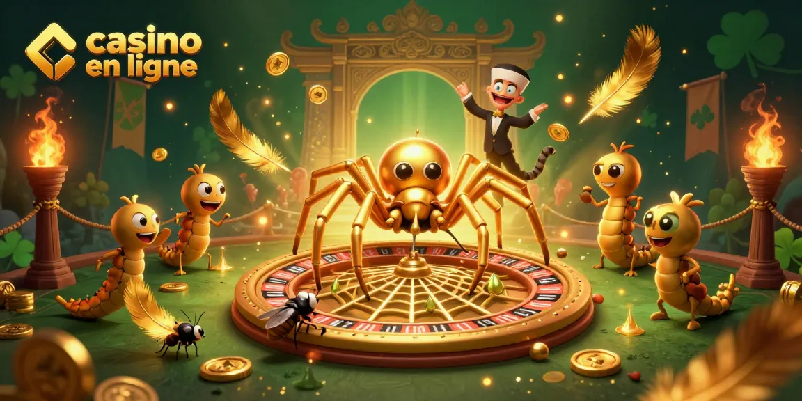 Visualisez un casino en ligne avec des éléments captivants et une ambiance immersive.