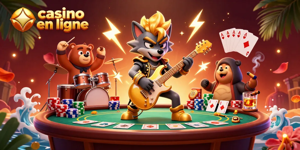 Rejoignez le casino en ligne pour vivre l'excitation des jeux avec le loup star du rock.