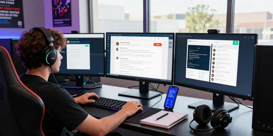 Explorer analyzing multiple 토토사이트 for safety and reliability in a modern gaming setup.