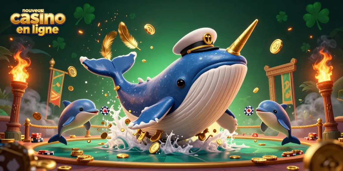 Nouveau casino en ligne: plongez dans l'univers ludique avec des créatures marines et des jetons de poker.