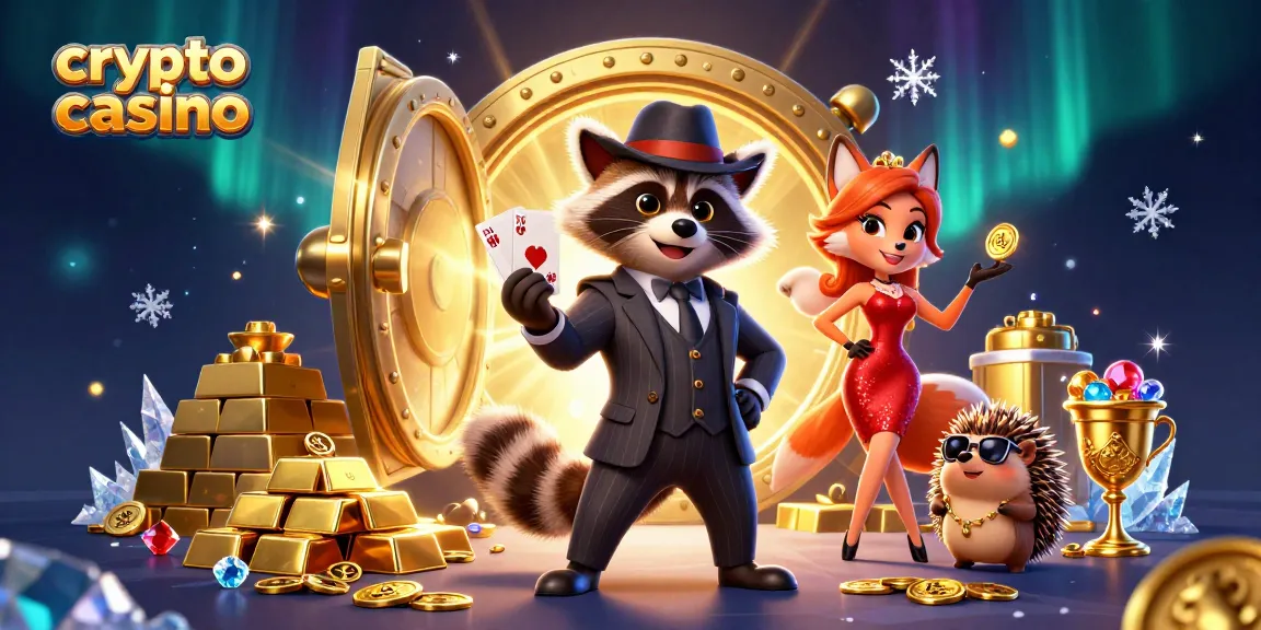 Jouez sur un crypto casino avec un raton laveur en costume, une renarde glamour, et un hérisson garde du corps.