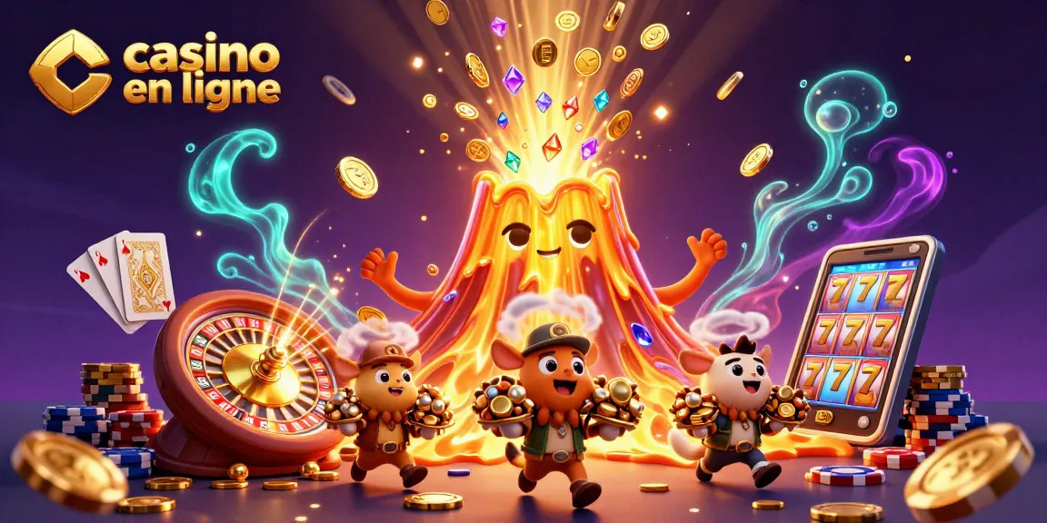 Vivez l'excitation du casino en ligne avec des personnages animés, des trésors et des éléments de jeu captivants.