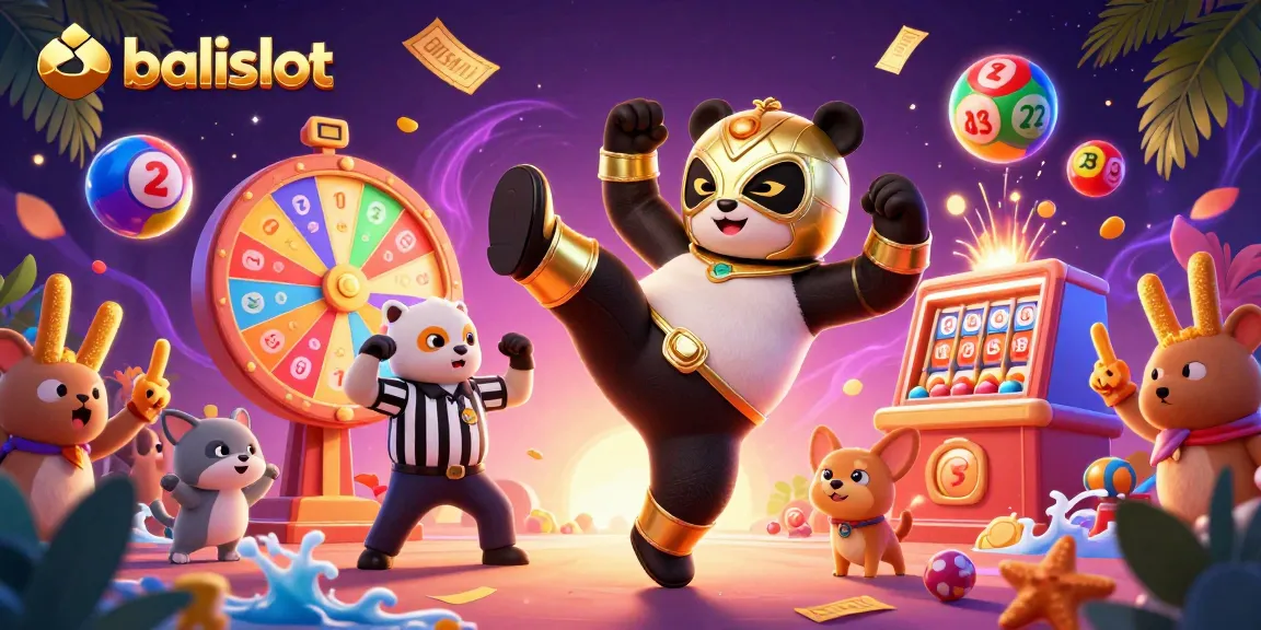 Mainkan balislot dengan karakter lucu dan bola lotere berwarna-warni dalam ilustrasi 3D yang menarik.