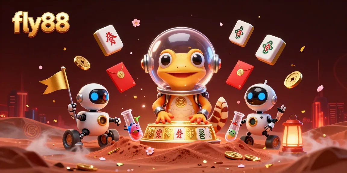 Experience fly88's vibrant Martian casino adventure with animated characters and dynamic gaming elements.