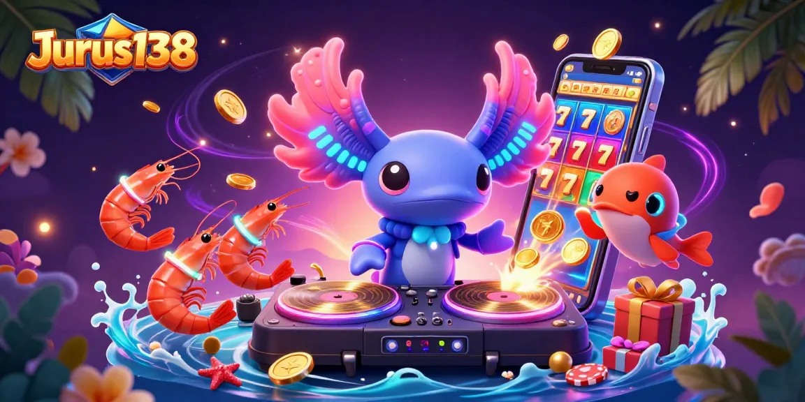 Experience excitement with Jurus138's vibrant casino scene featuring a lively neon DJ.
