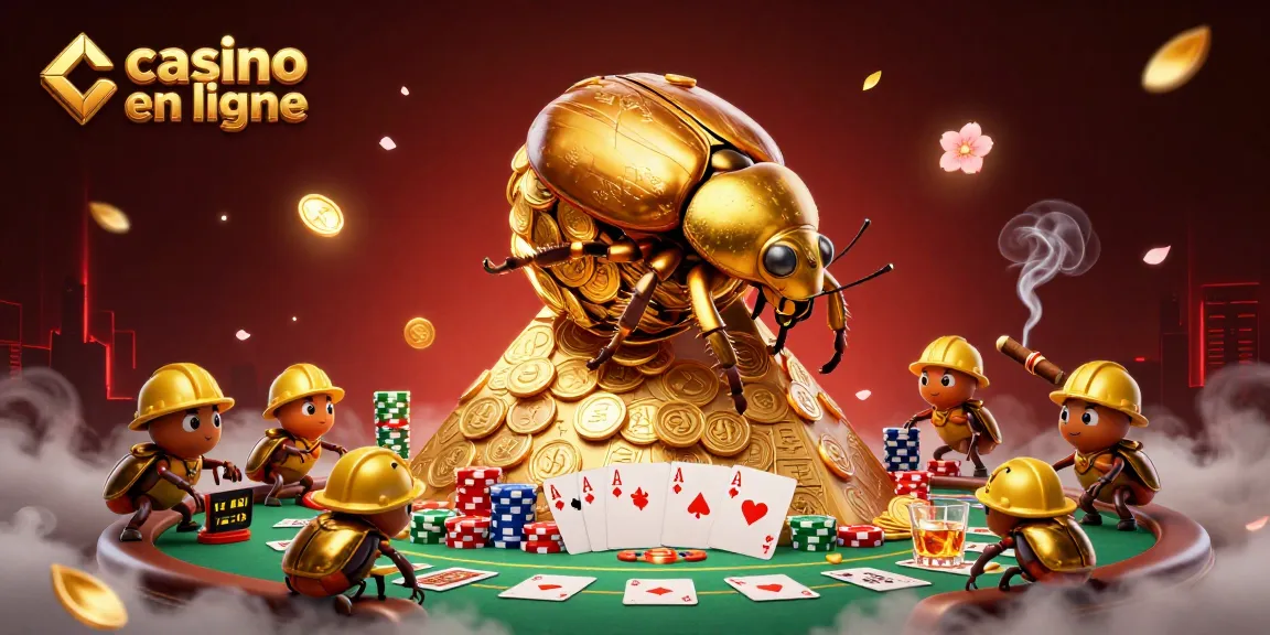 Découvrez les passionnantes scènes de casino en ligne ornées de symboles égyptiens et de magnifiques pièces d'or.