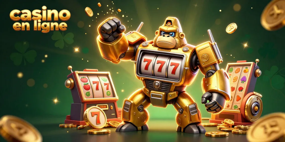 Ressentez l'excitation des jeux de casino en ligne avec notre illustration 3D dynamique.