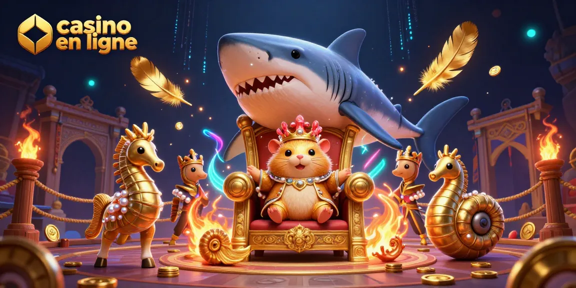 Plongée dans l'univers du casino en ligne avec un roi hamster et des gardes seahorse.