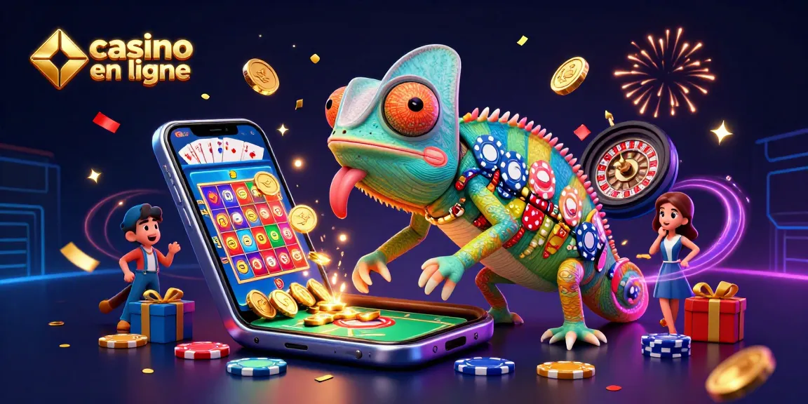 Découvrez l'univers captivant du casino en ligne avec un propriétaire caméléon vibrant.