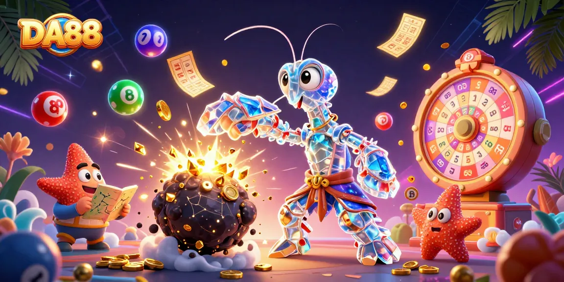 Experience DA88's vibrant casino adventure with galactic samurai and lively lottery elements.