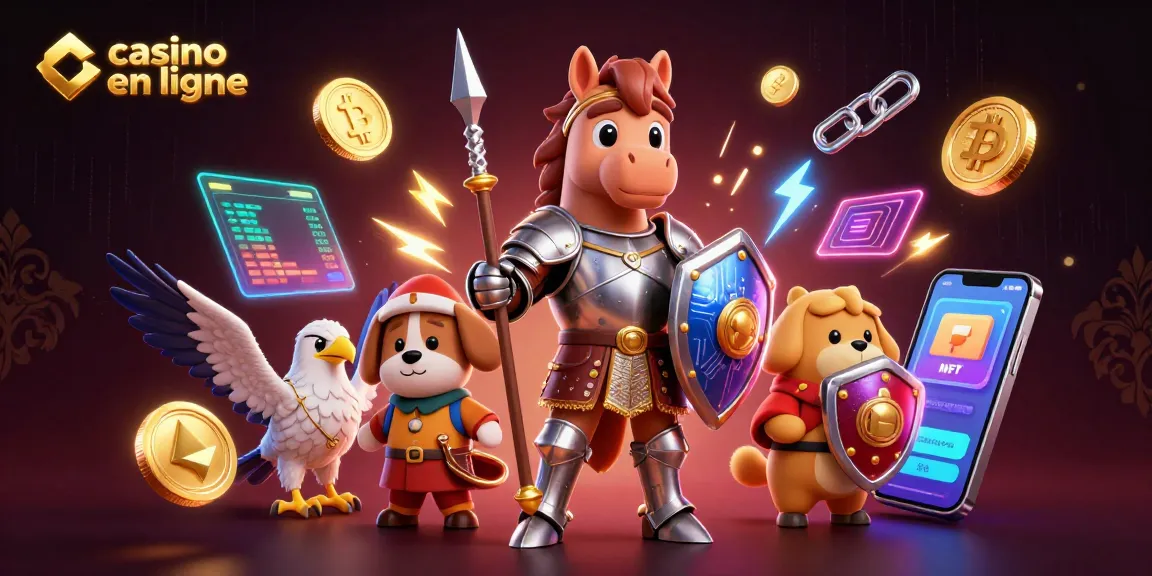 Plongez dans l'univers du casino en ligne avec cette illustration dynamique de personnages médiévaux.
