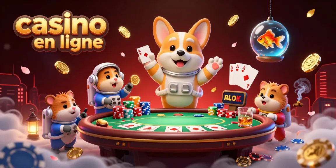 Visuel captivant d'un casino en ligne avec un corgi astronaute dans un décor flottant
