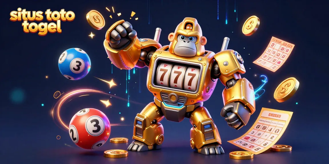 Situs toto togel menghadirkan pengalaman penuh warna dengan karakter 3D ikan nomor lotere melayang dan simbol keberuntungan.
