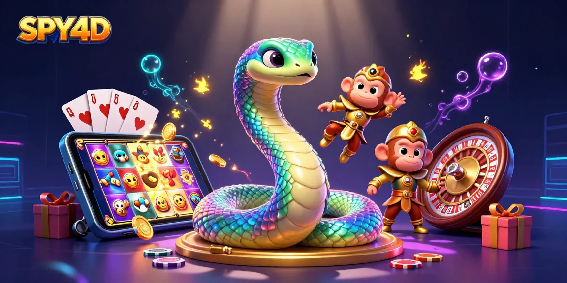 Gambarkan SPY4D saat bermain slot dengan ratusan koin emas dan permainan slot yang berputar.