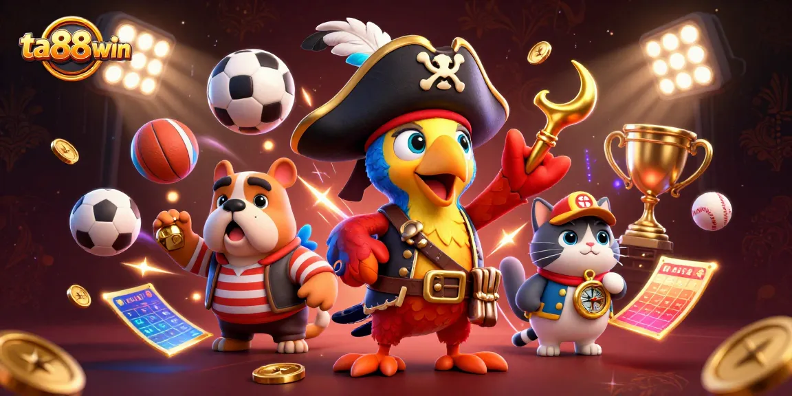 Bet on victory with ta88win as the pirate captain strategizes a thrilling bet scene.