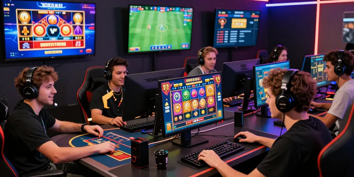 Exciting online gaming scene at ROKOK88, showcasing diverse players celebrating wins.