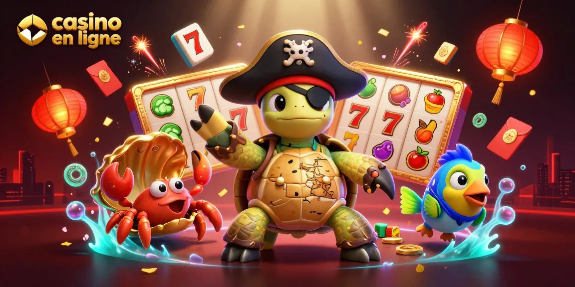 Découvrez la magie des jeux dans un casino en ligne avec une scène dynamique montrant un curieux personnage marin.