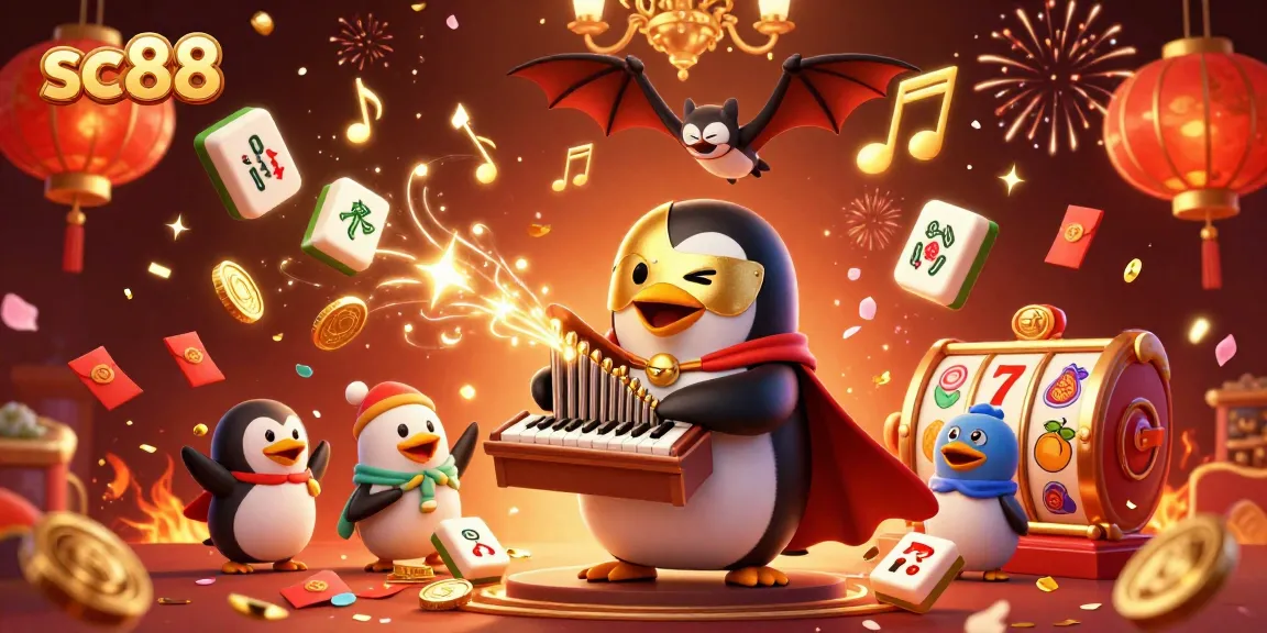 Spin the reels with sc88 as animated coins and vibrant symbols burst from a lively casino scene.