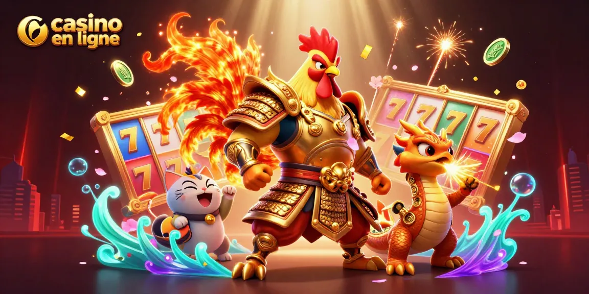 Gagnez avec le casino en ligne grâce à un combattant animé et des machines à sous.