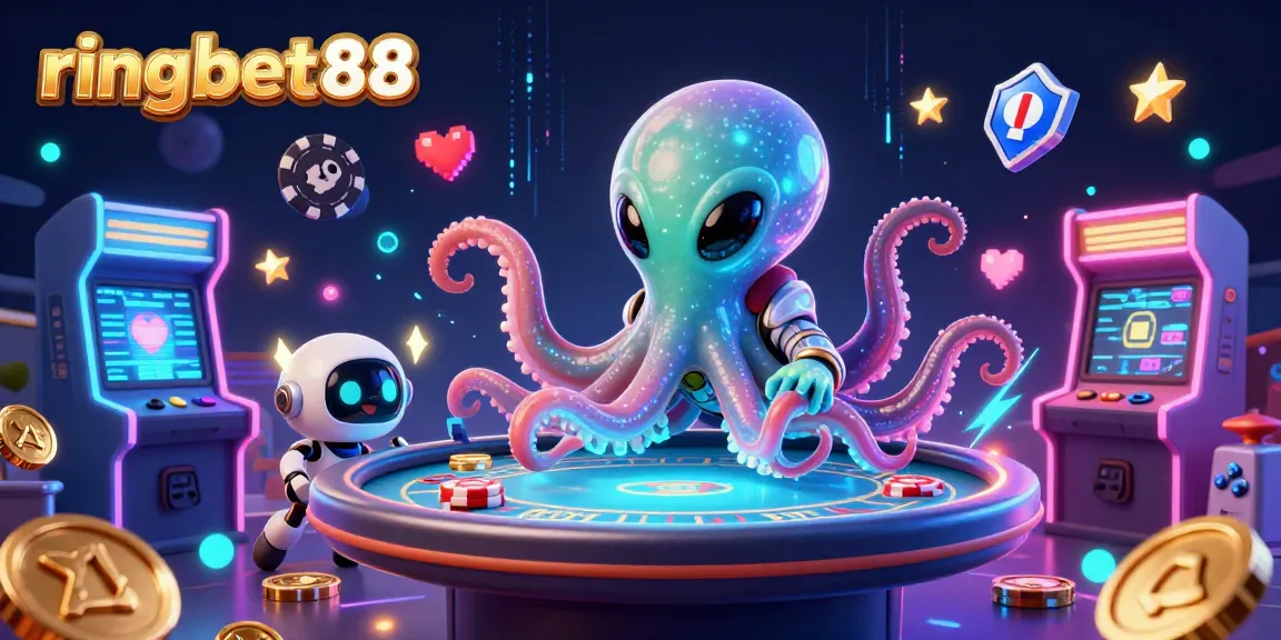 Experience excitement with ringbet88 in a lively alien-themed casino scene filled with energetic gaming elements.