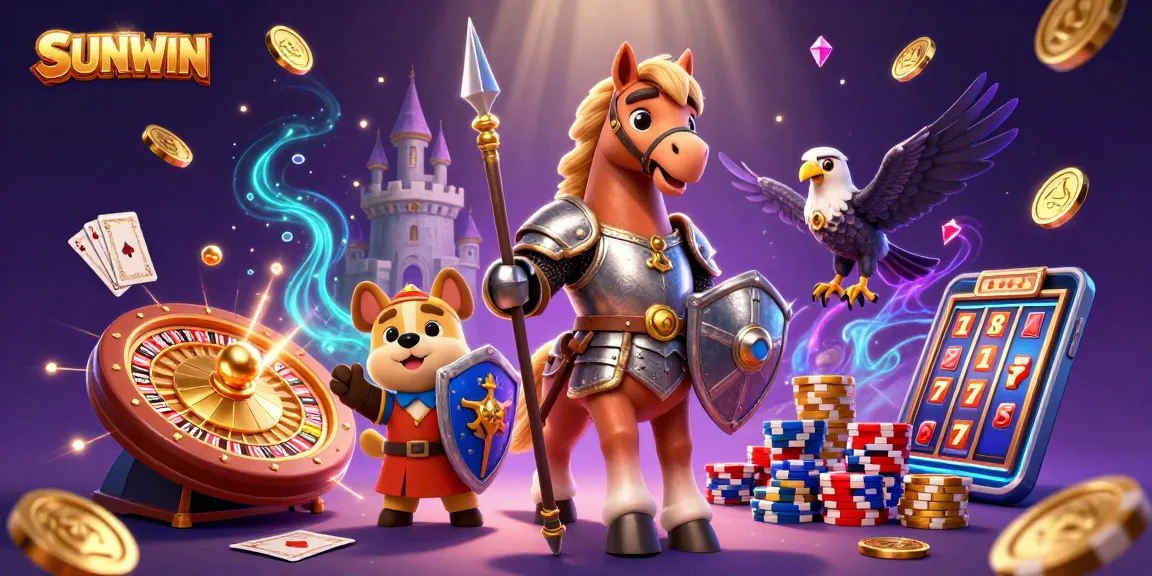 SUNWIN delivers thrilling gameplay with medieval characters, shimmering coins, and roulette excitement.