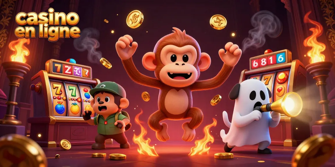 Le casino en ligne est animé par un singe poltergeist jonglant avec des pièces d'or et un chiot chasseur de fantômes.