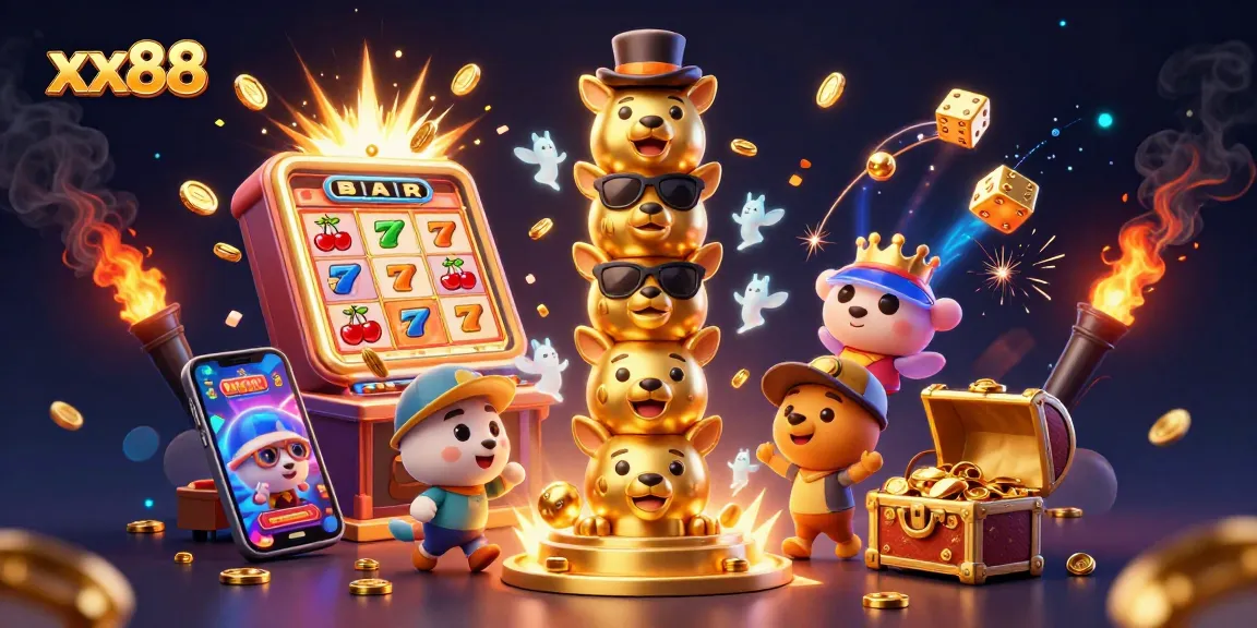 Spin the reels at xx88 for thrilling jackpots in this vibrant casino scene.