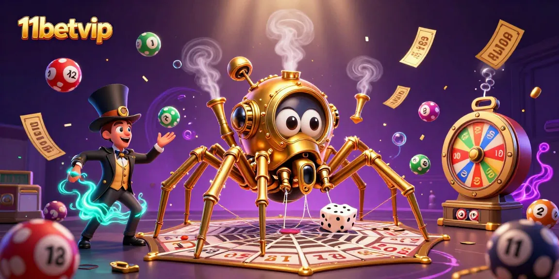 Engage with 11betvip's captivating universe of chance through a rich 3D illustration.