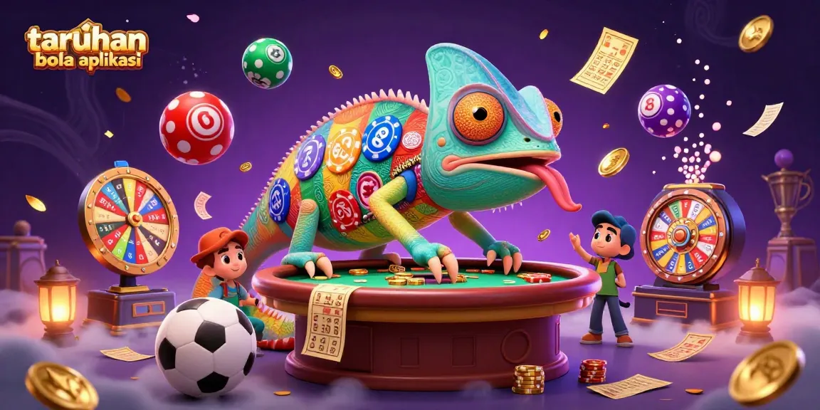 Experience taruhan bola aplikasi with vibrant sports betting action featuring a colorful chameleon and dynamic game elements.