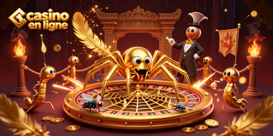 Placer des paris au casino en ligne avec une toile de roulette et un croupier centipède.