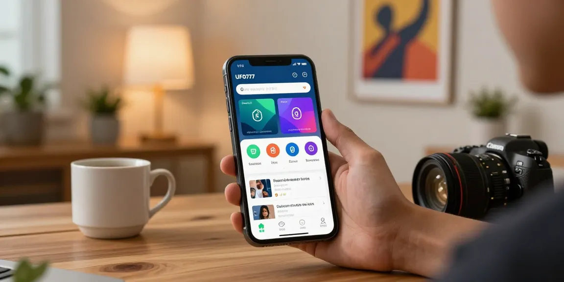 Pengguna mengakses aplikasi ufo777 dengan antarmuka yang modern dan menarik di smartphone.
