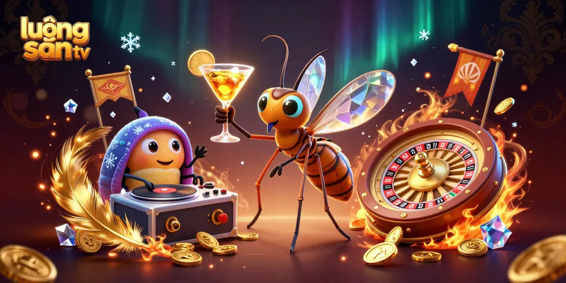 Experience lương sơn tv with a dazzling casino-themed digital illustration, showcasing vibrant characters and elements.